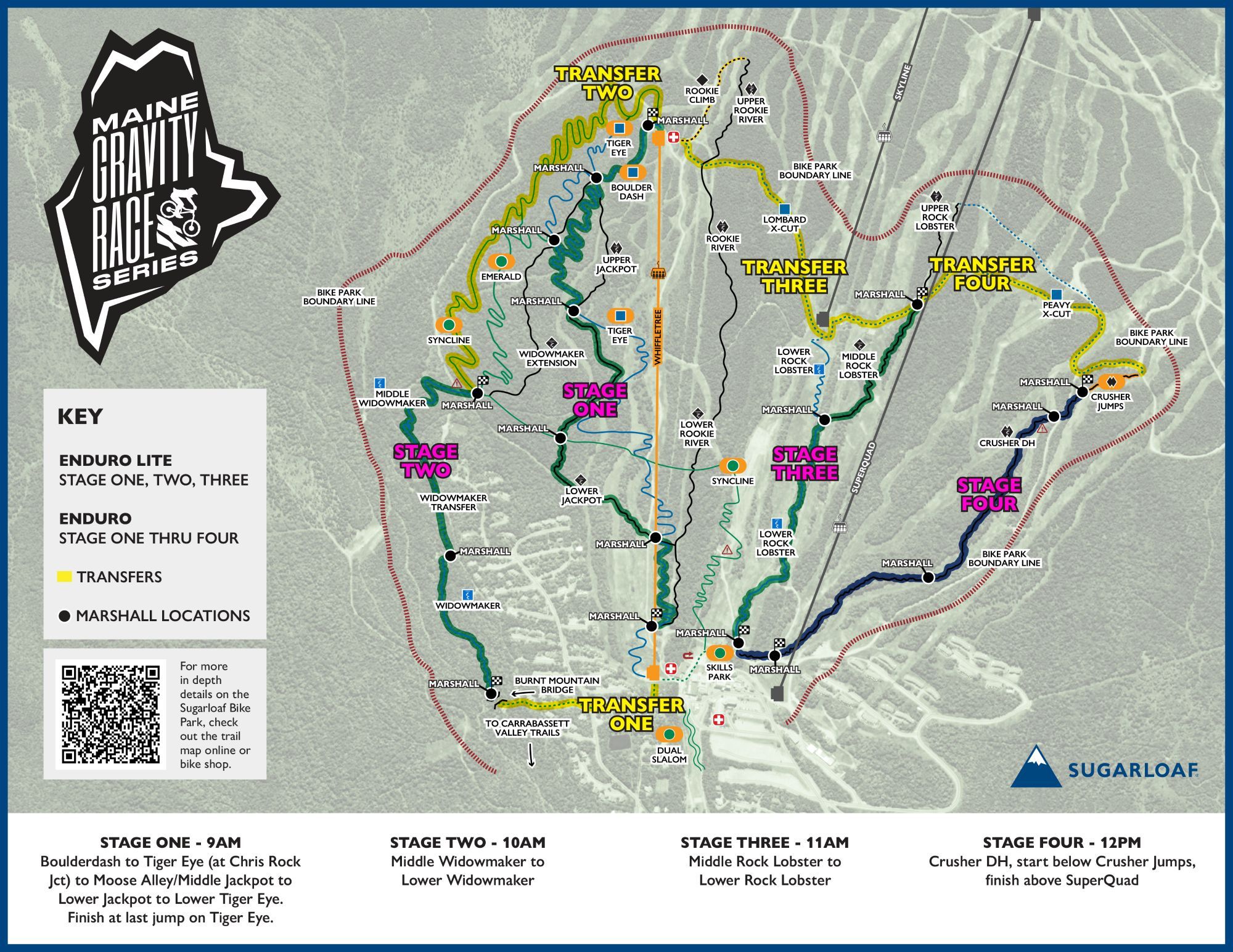 2026 Maine Gravity Series Course map