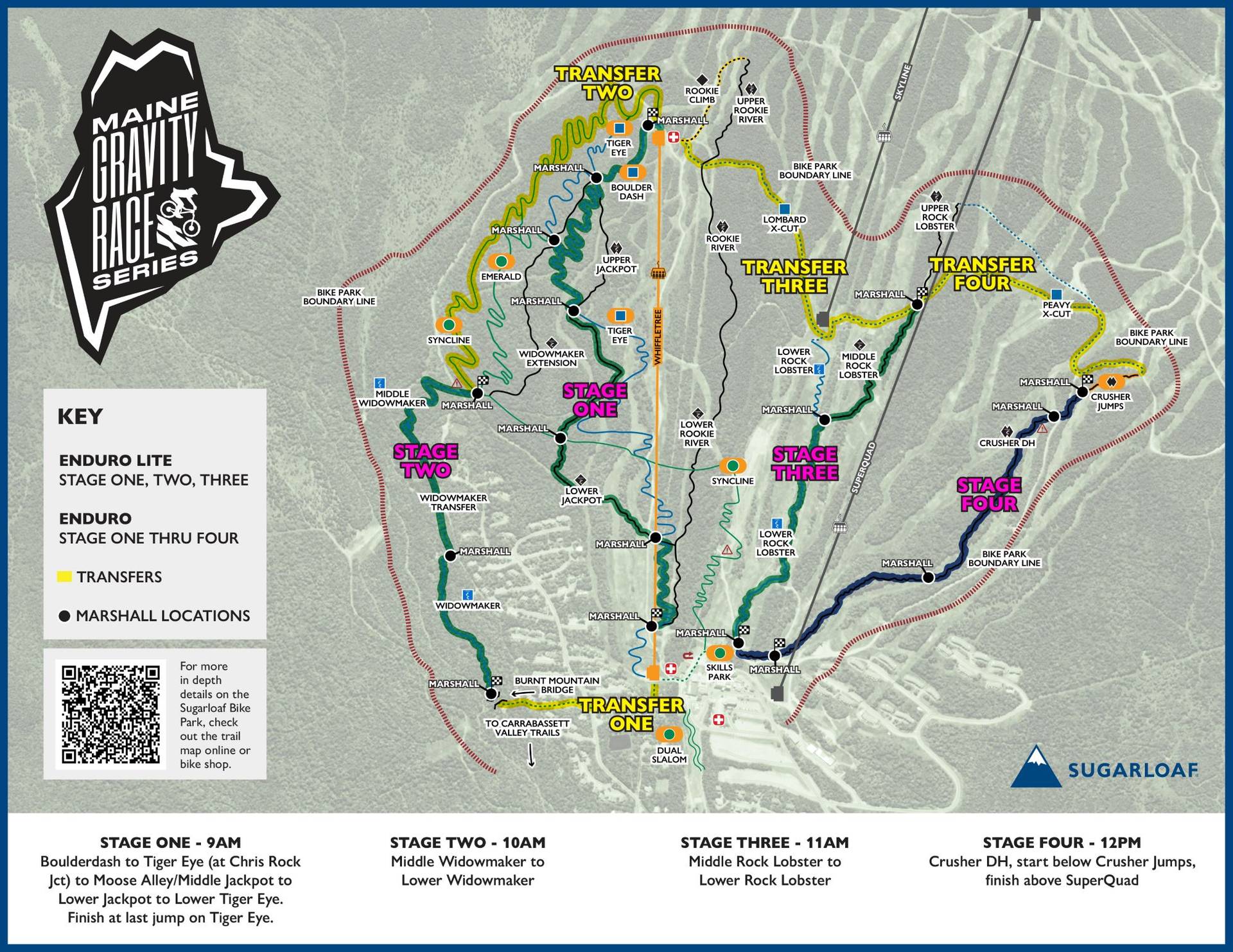 2026 Maine Gravity Series Course map