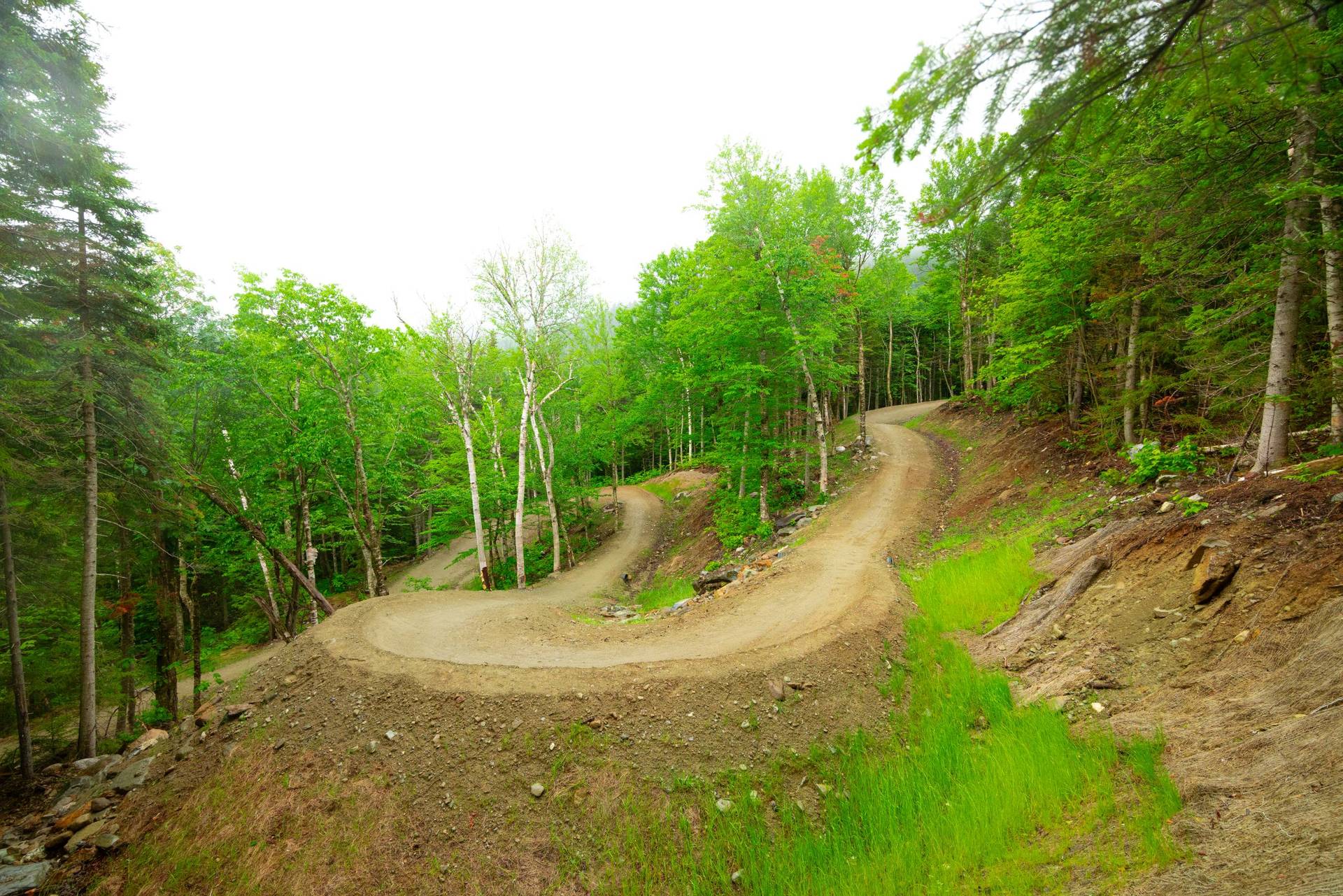 Bermed trail at Sugarloaf