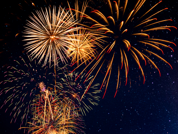 Fireworks in sky