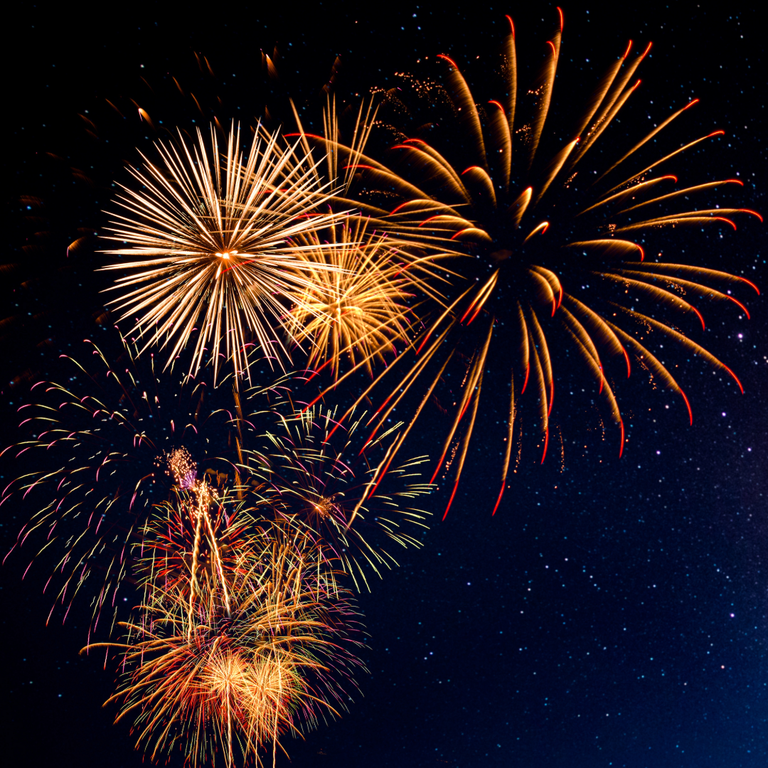 Fireworks in sky