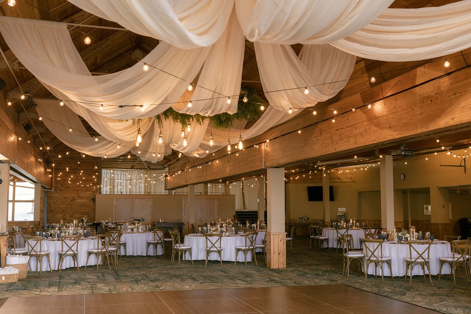 Wedding setup in Kingpine room