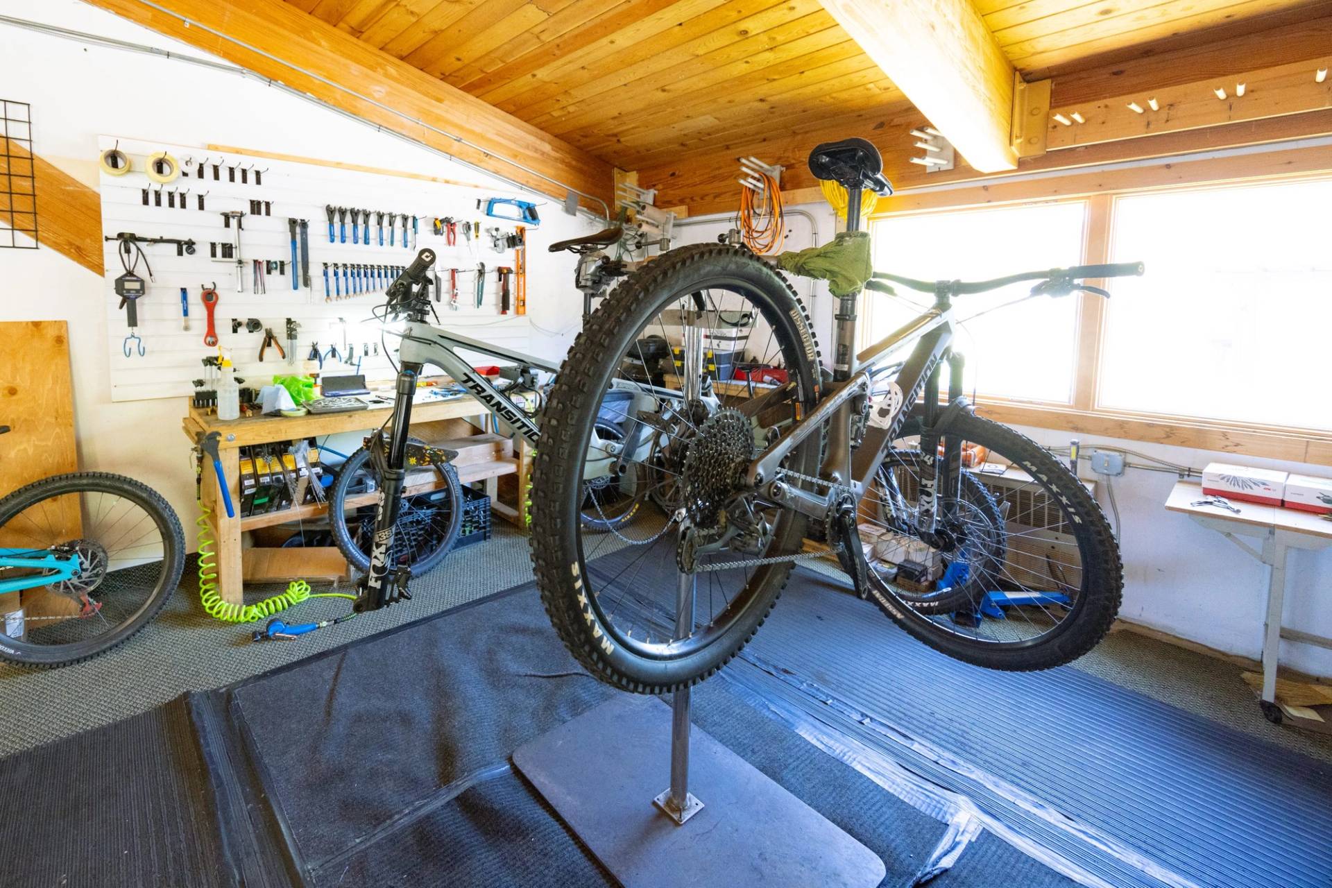 Bike on stand