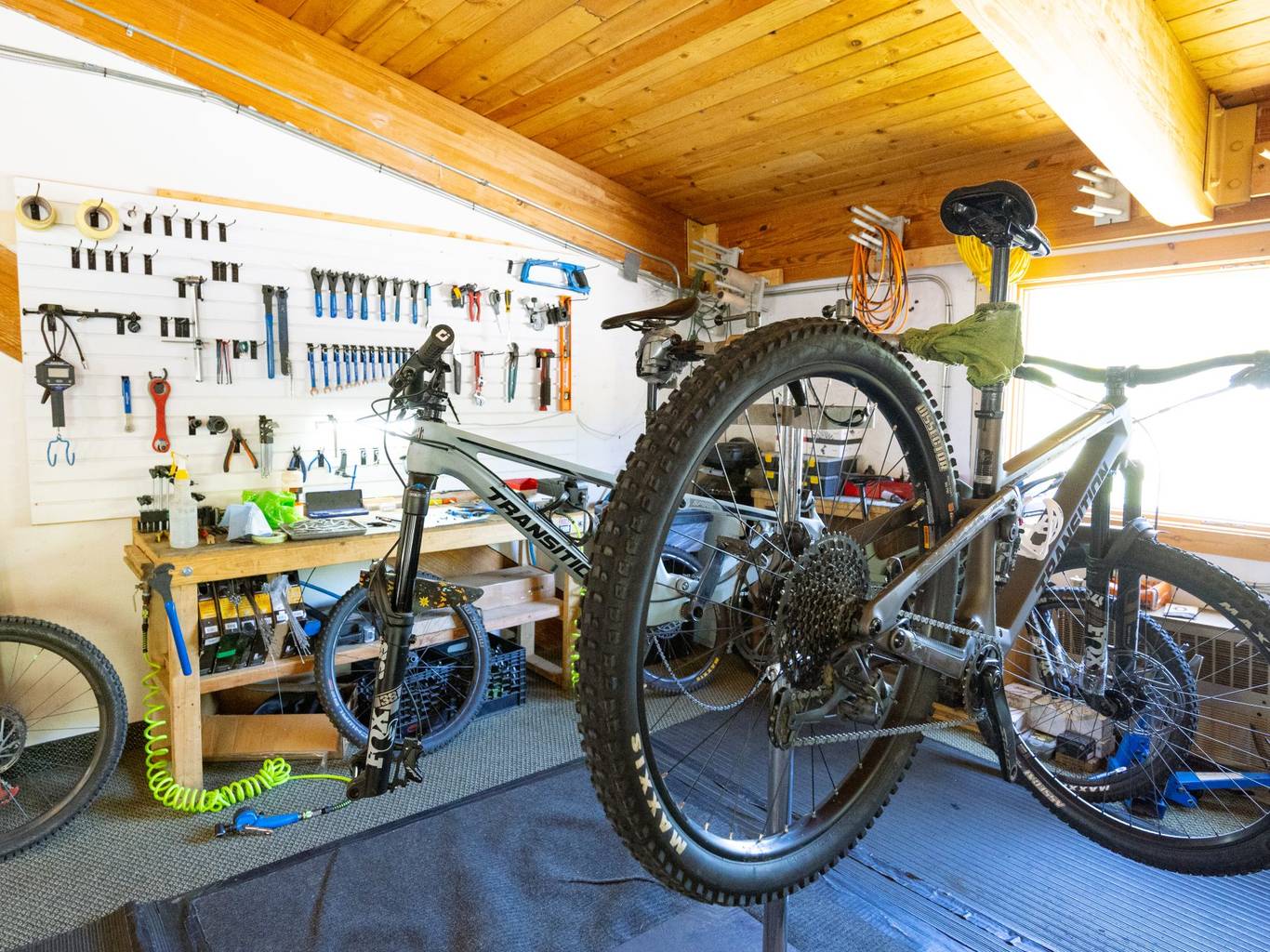 Bike on stand