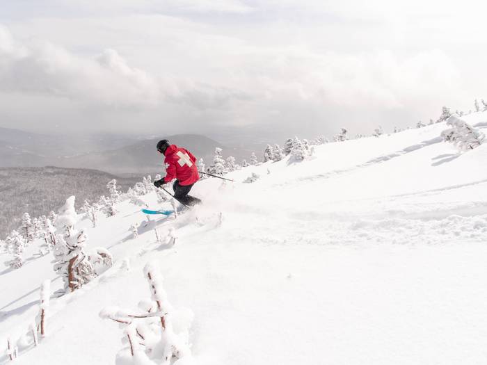 Ski patrol in Snowfields