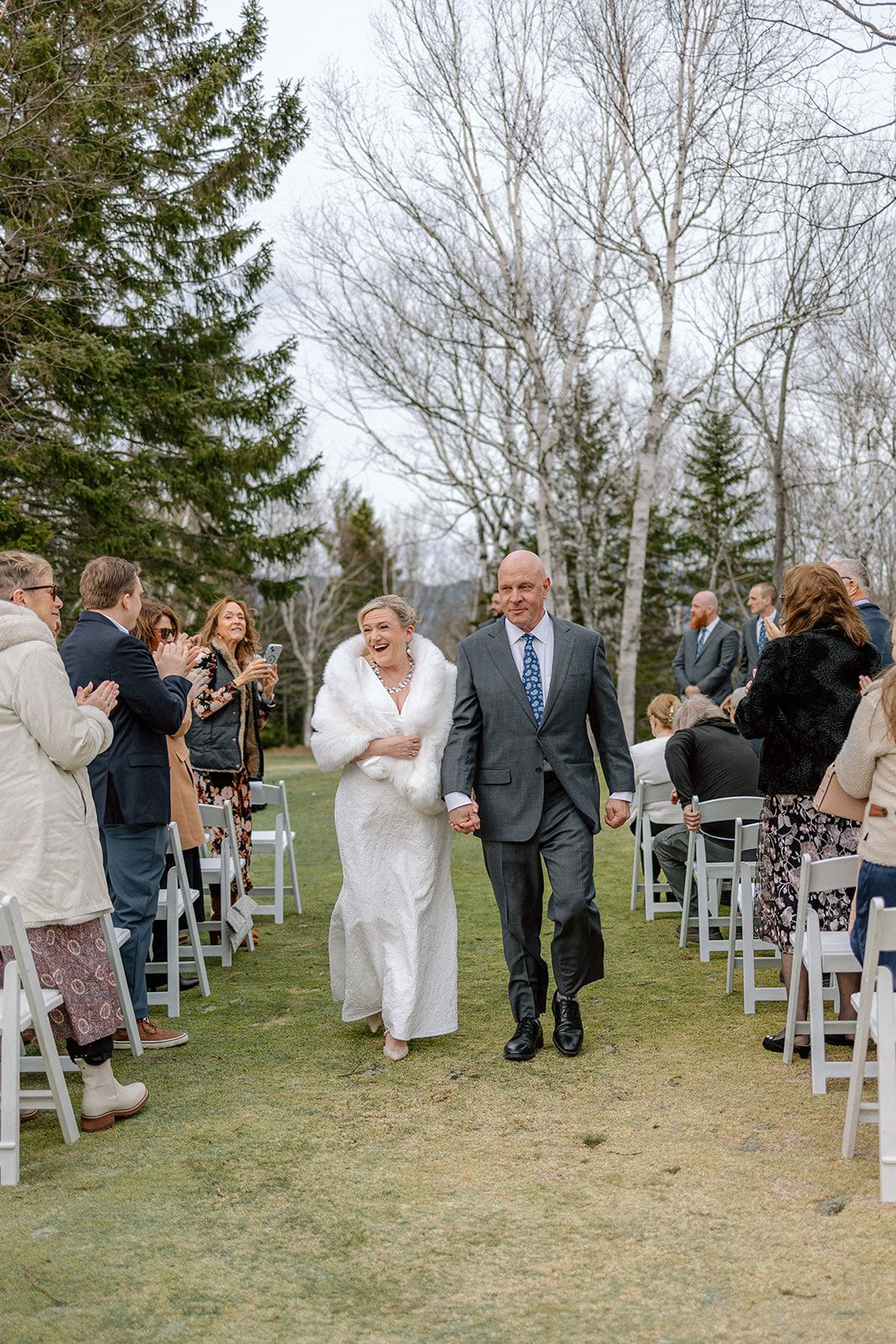 Winter wedding on the golf course