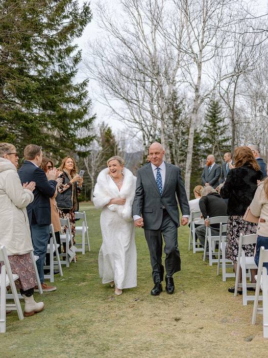 Winter wedding on the golf course