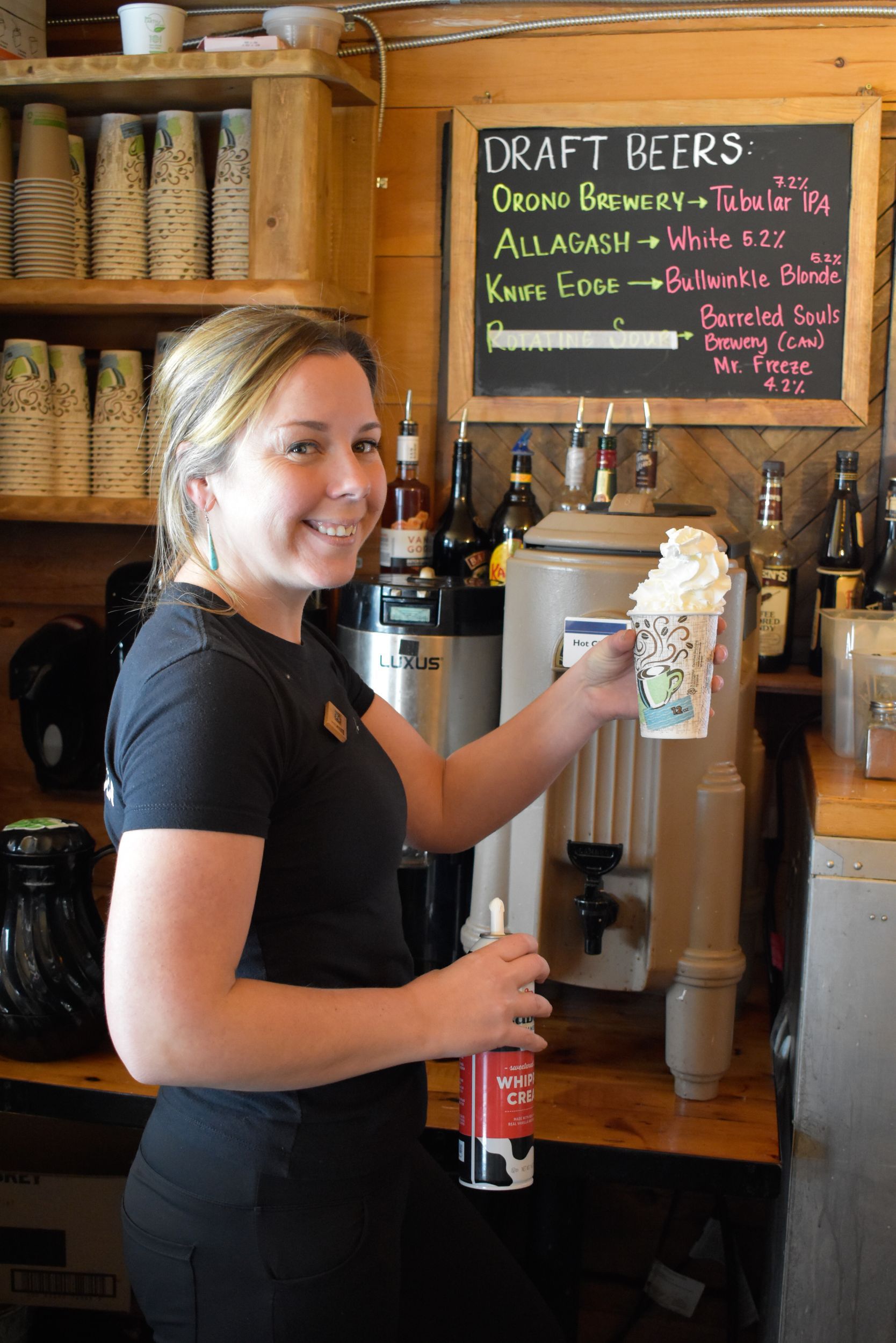 Bartender with cocoa