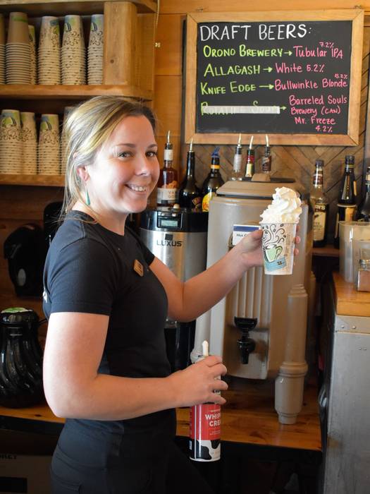 Bartender with cocoa