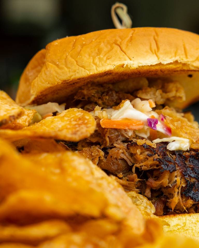 Brisket sandwich from Strokes