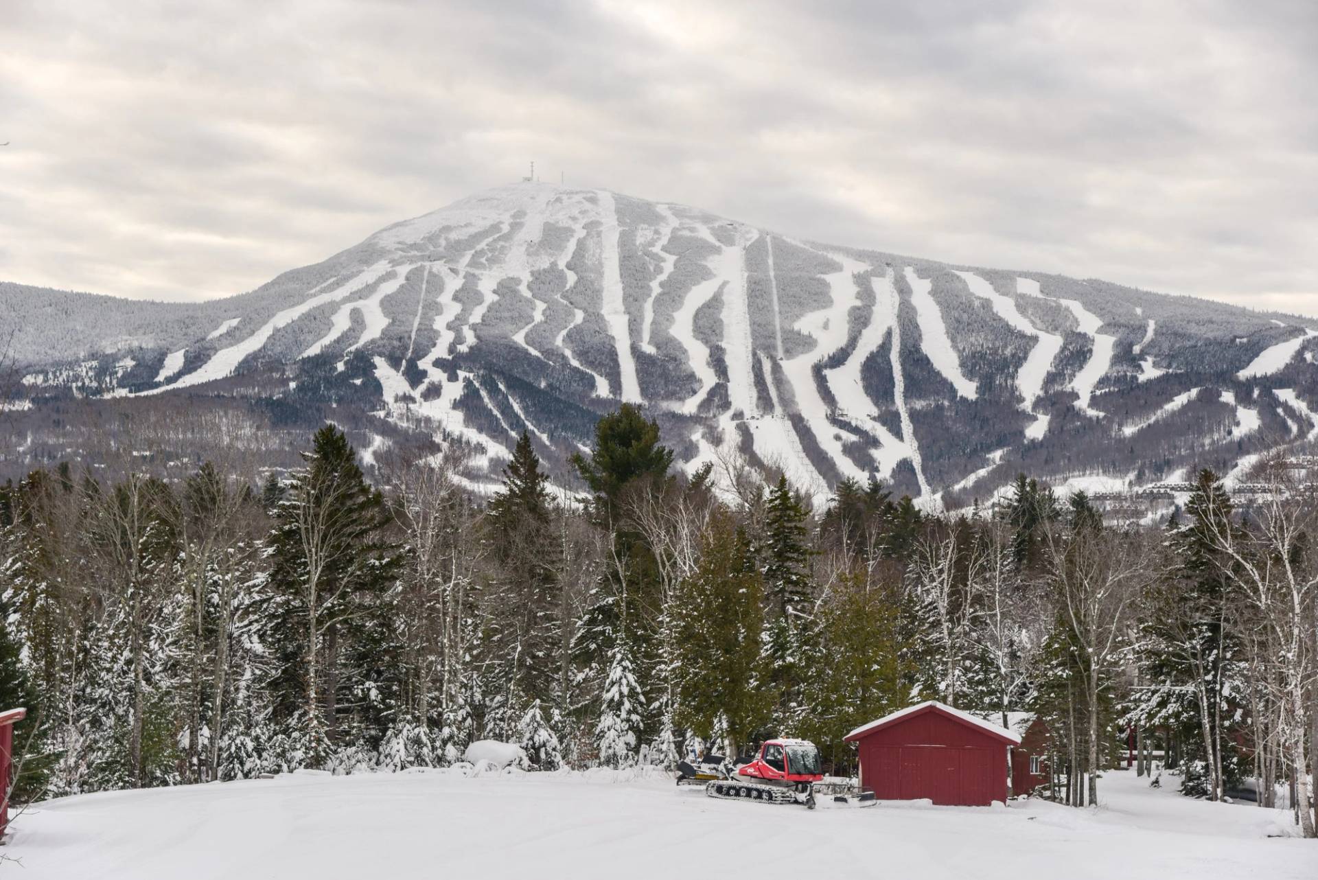 Sugarloaf Outdoor Center aerial view in the winter