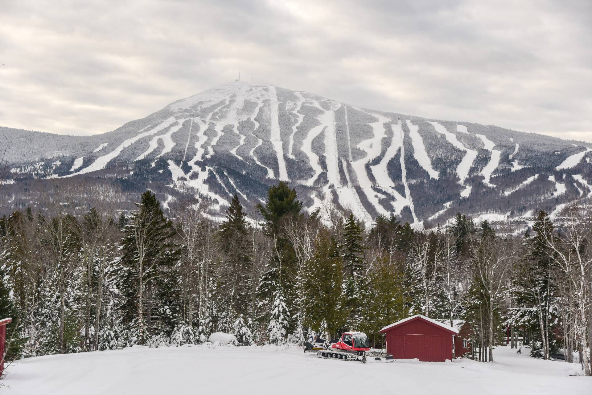 Sugarloaf Outdoor Center aerial view in the winter
