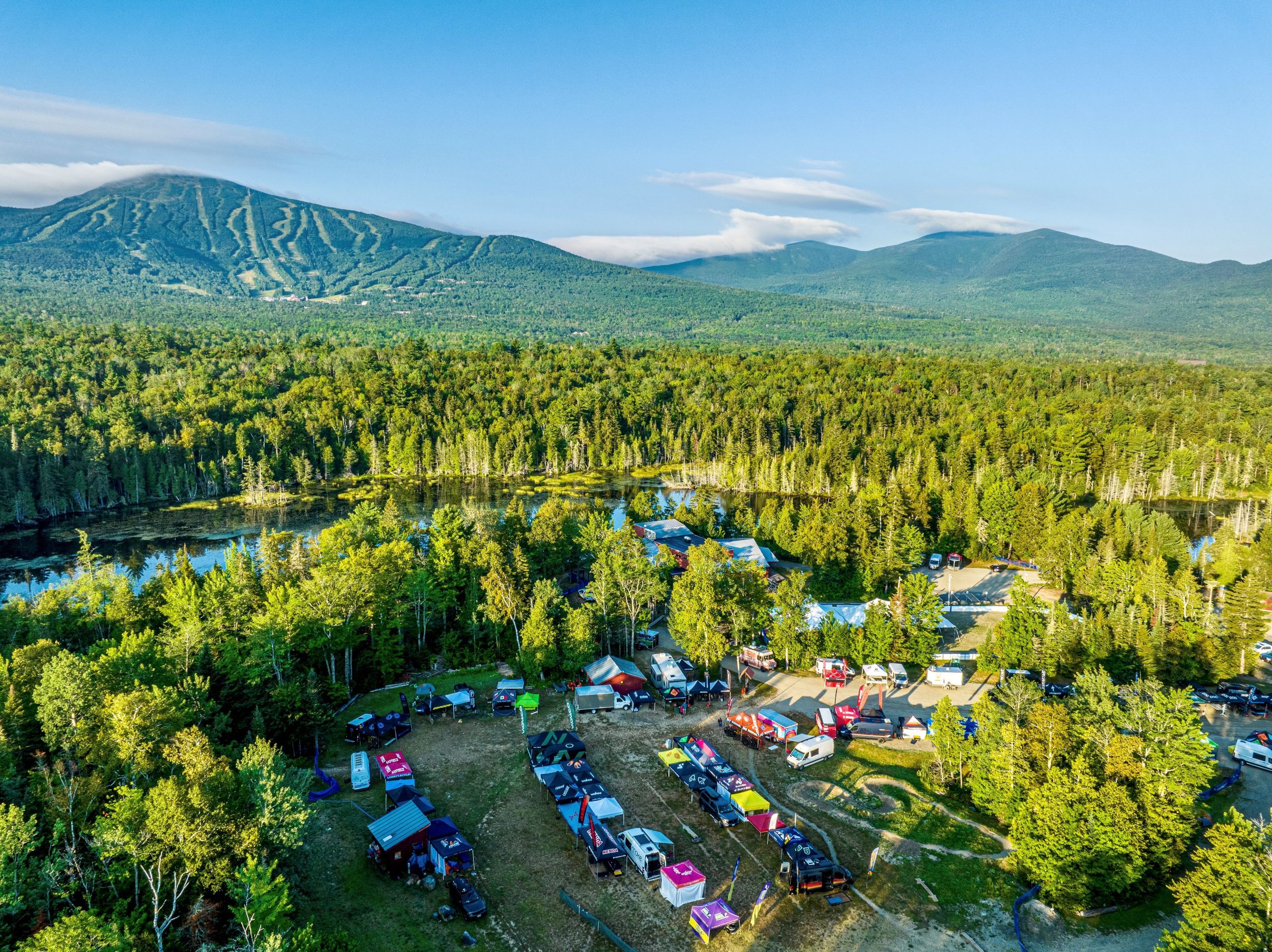 Outdoor event with tents