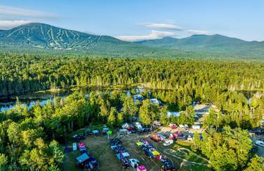 Outdoor event with tents