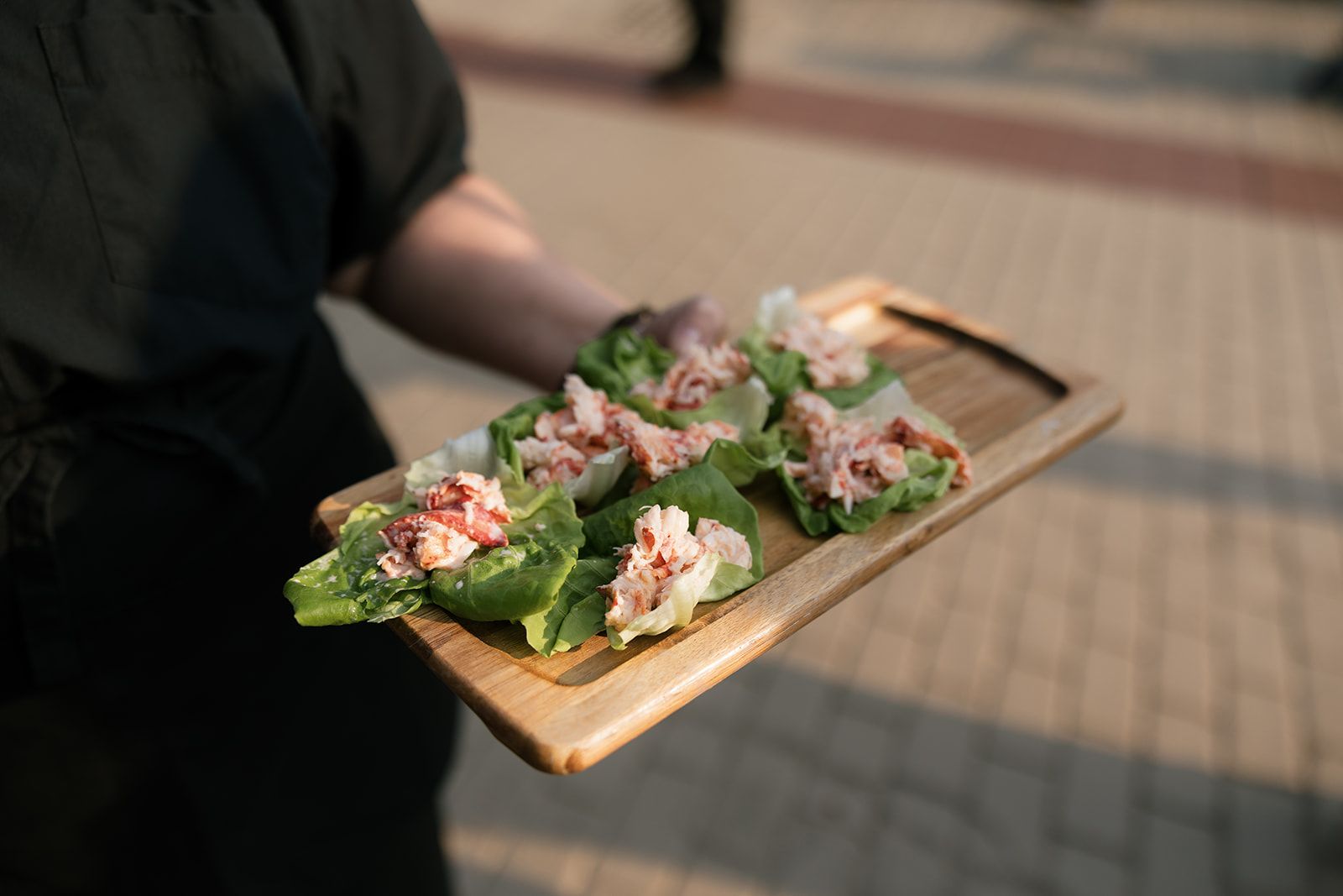 passed appetizers on tray