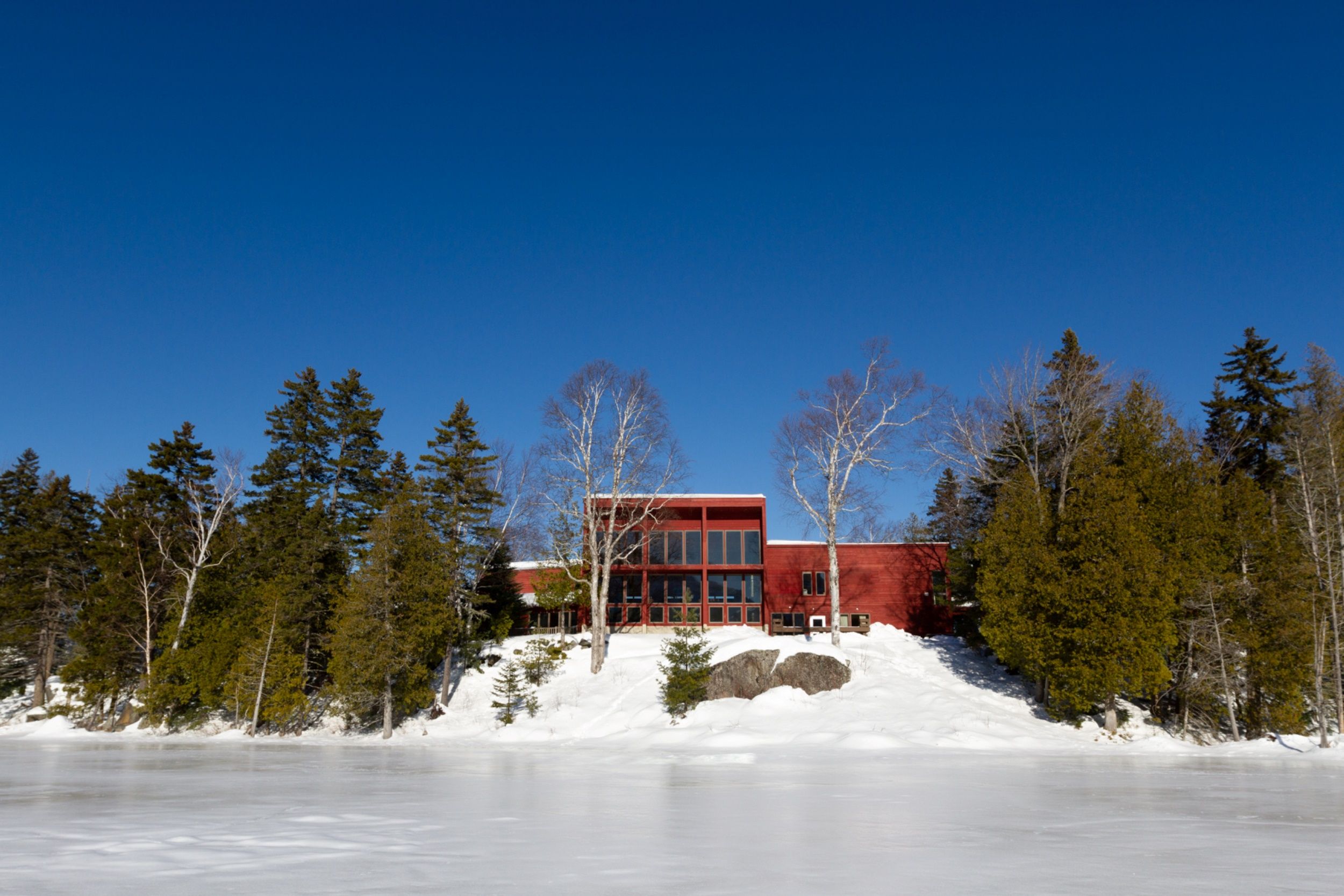 The Outdoor Center beneath a blue sky