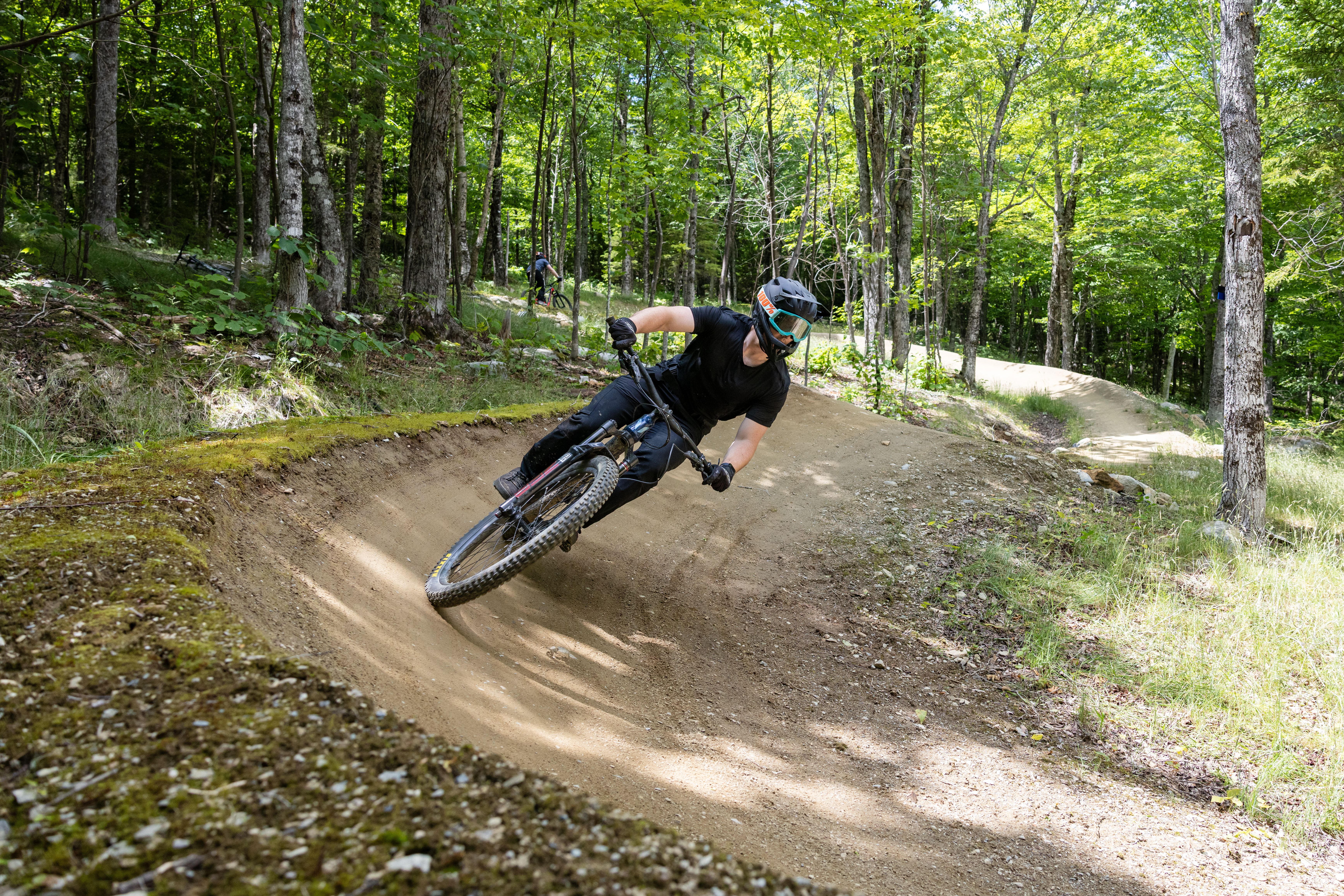 Rider on a flow trail