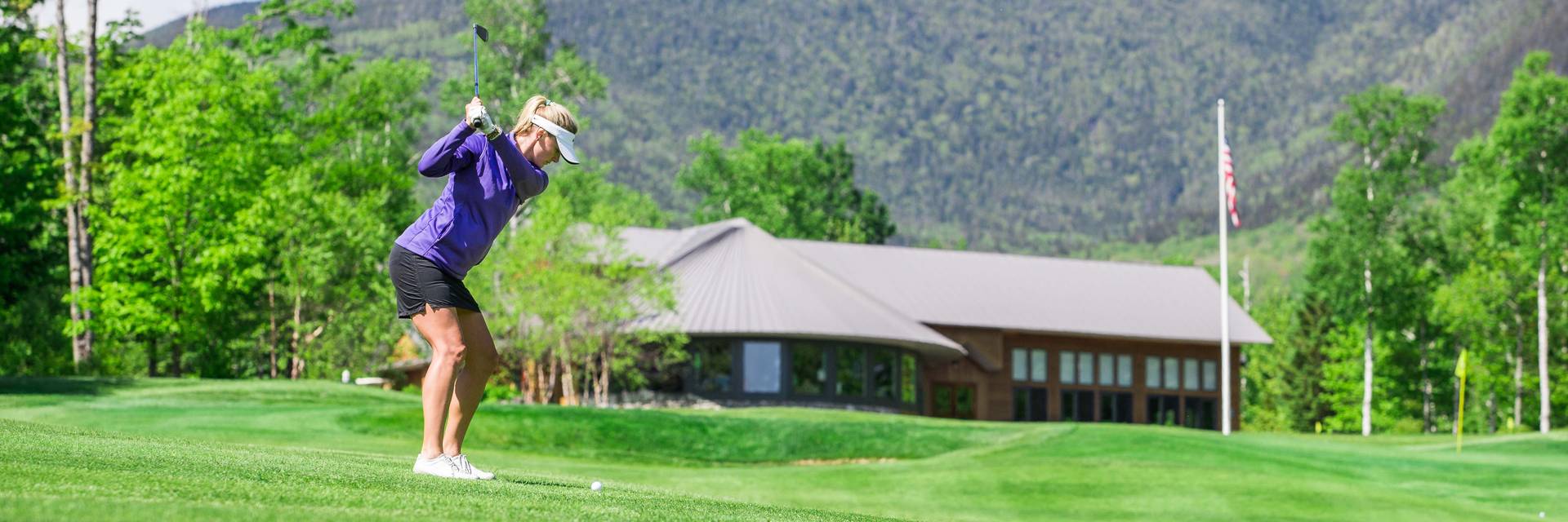 Female golfer on the green