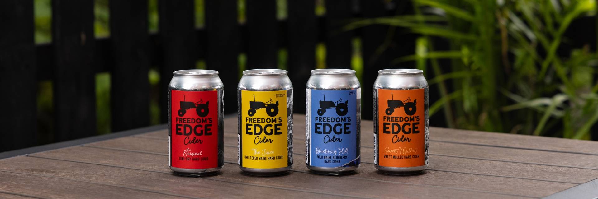 Freedoms Edge Cider cans