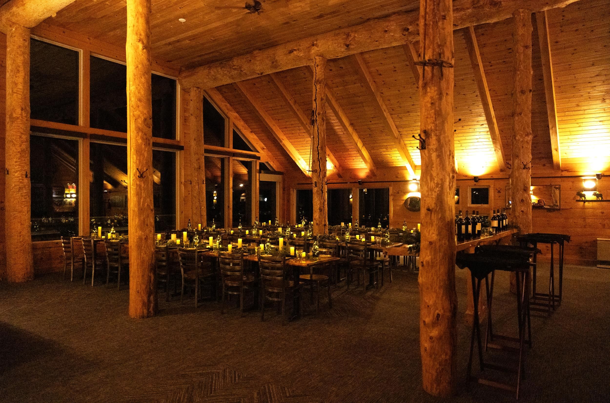 Bullwinkle's interior space aglow