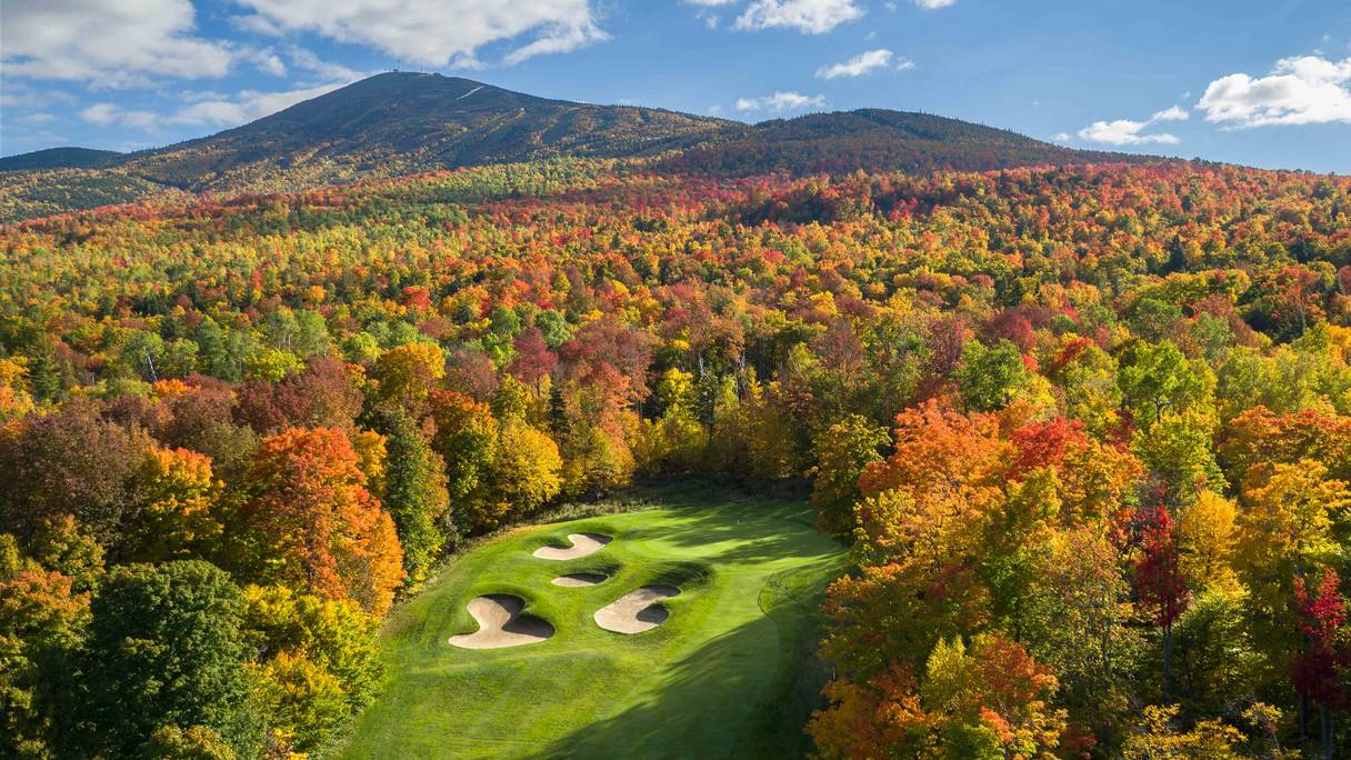 Golfers at the tee