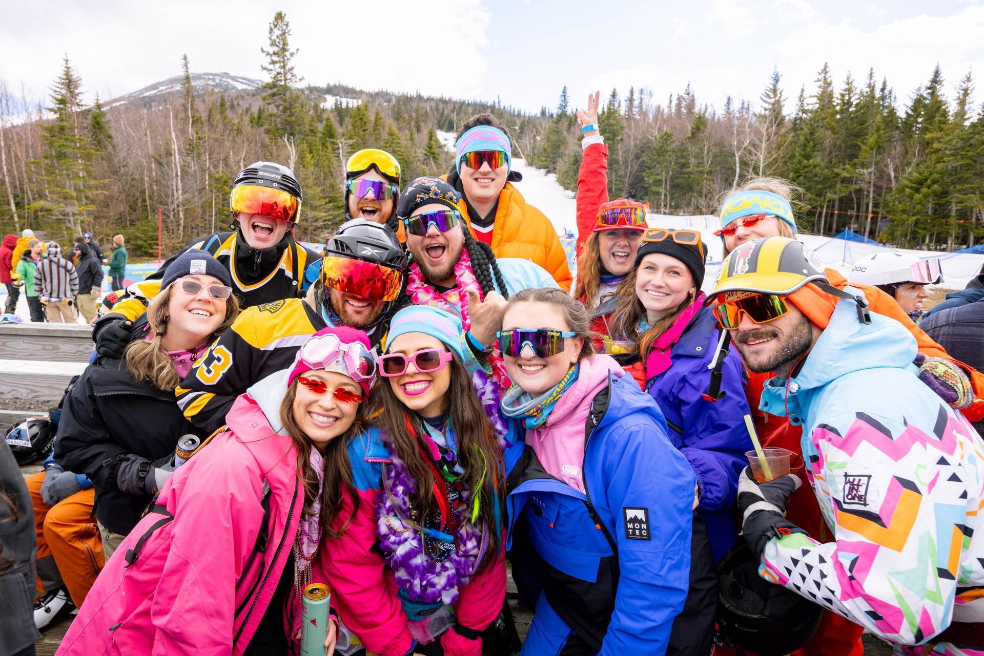 Friends smiling at Bullwinkle's