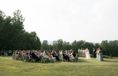 Wedding ceremony on the golf course