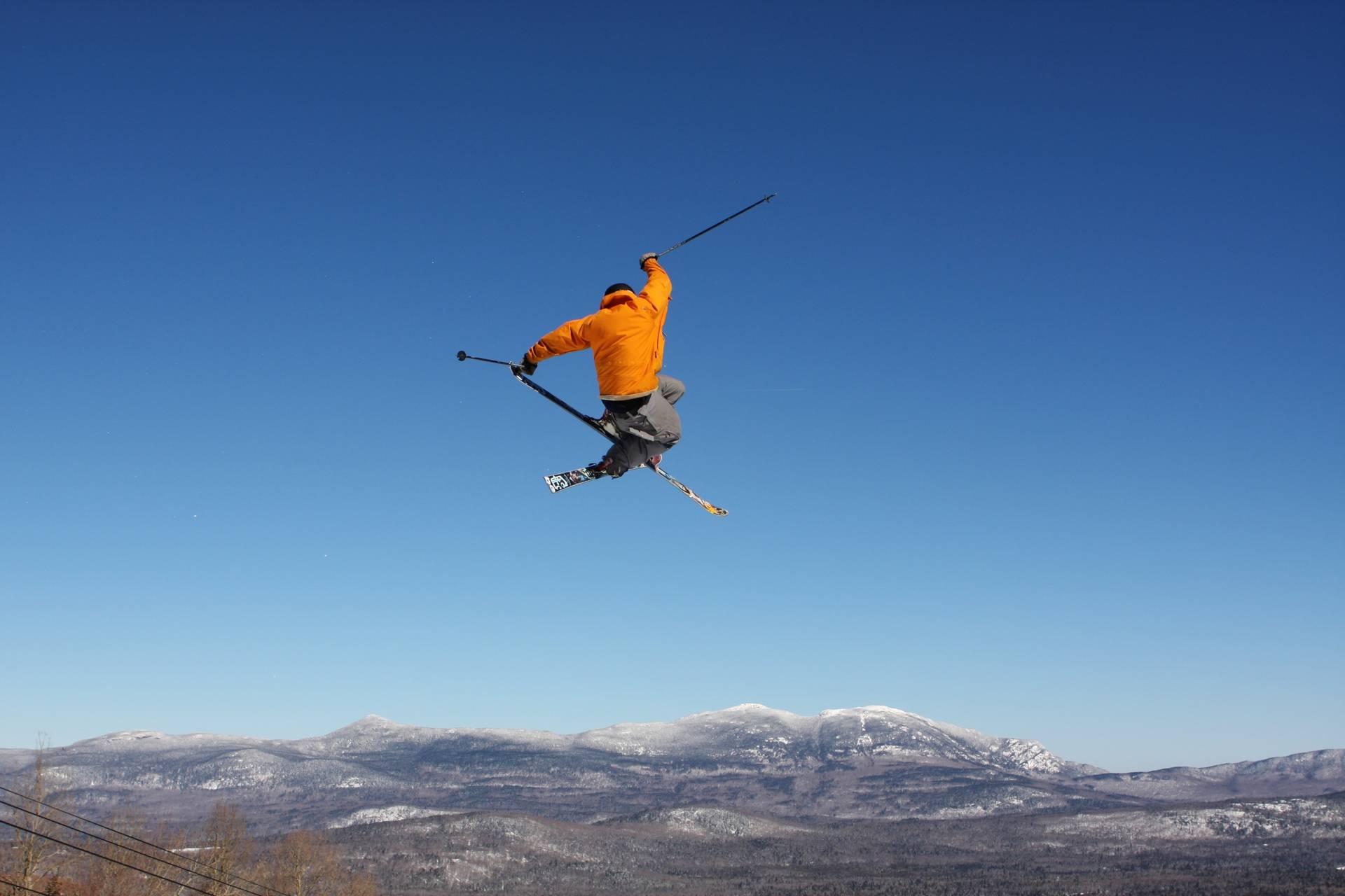 Female skier in snowfields