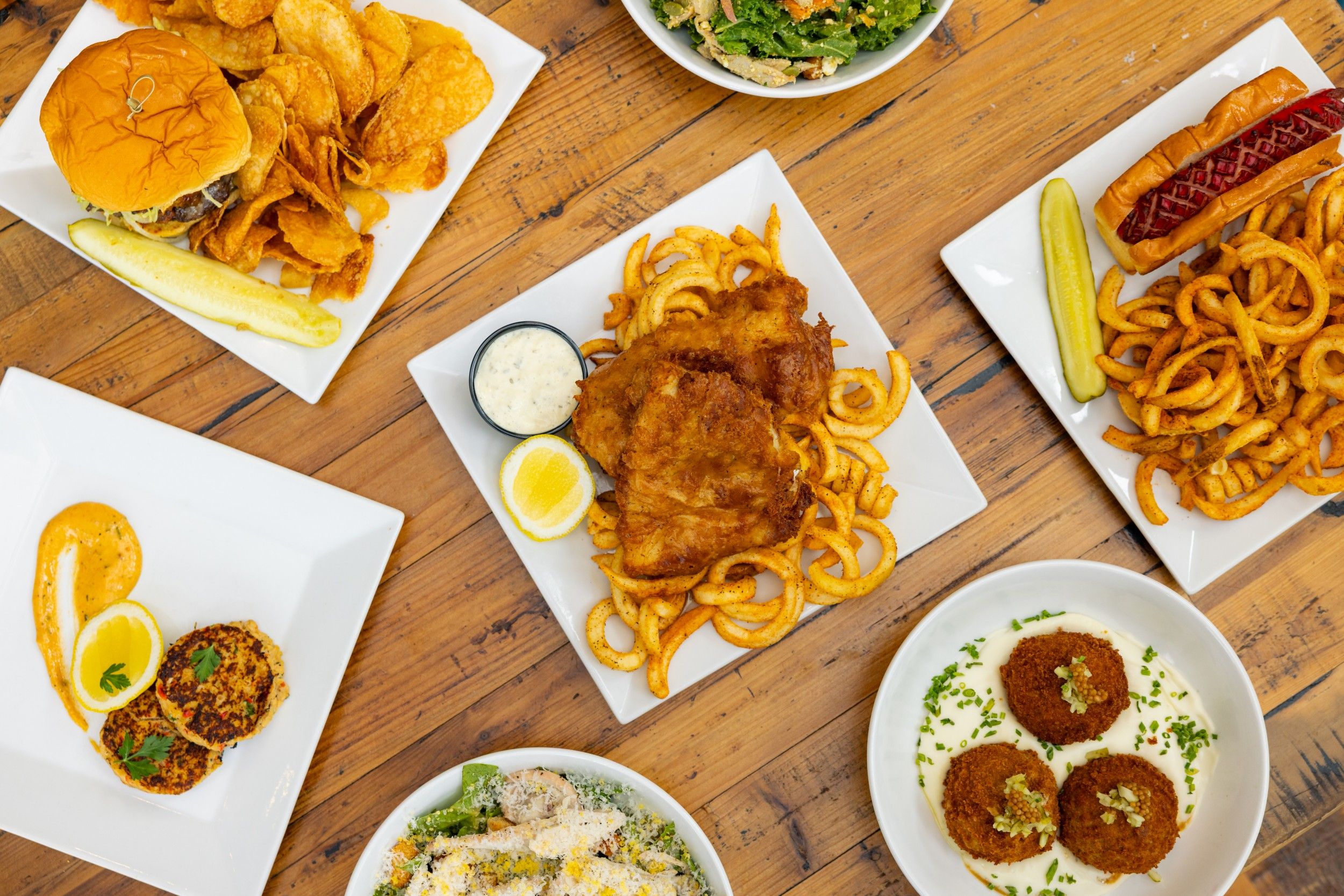 Summer menu items from Strokes Bar and Grille