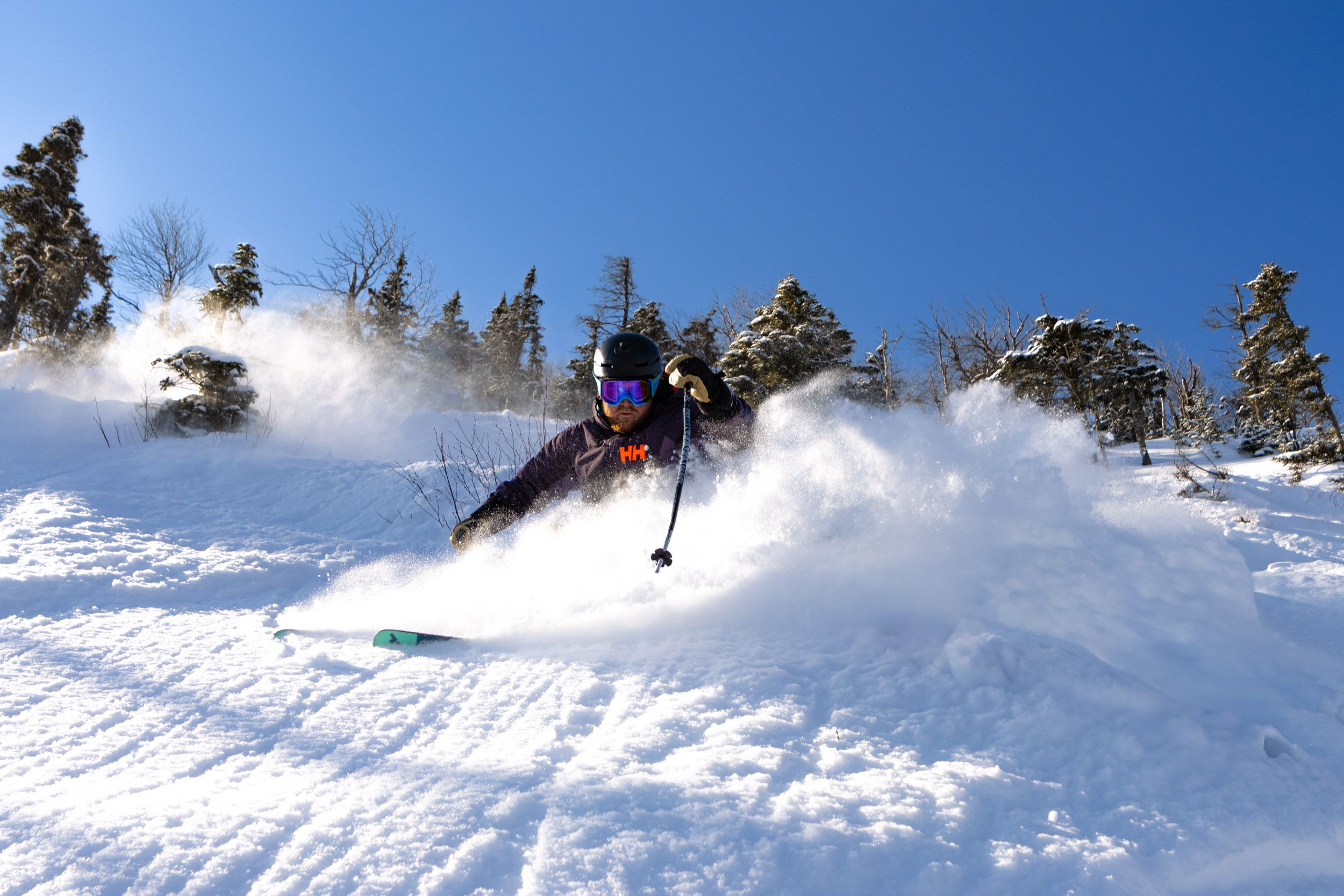 Skier in powder