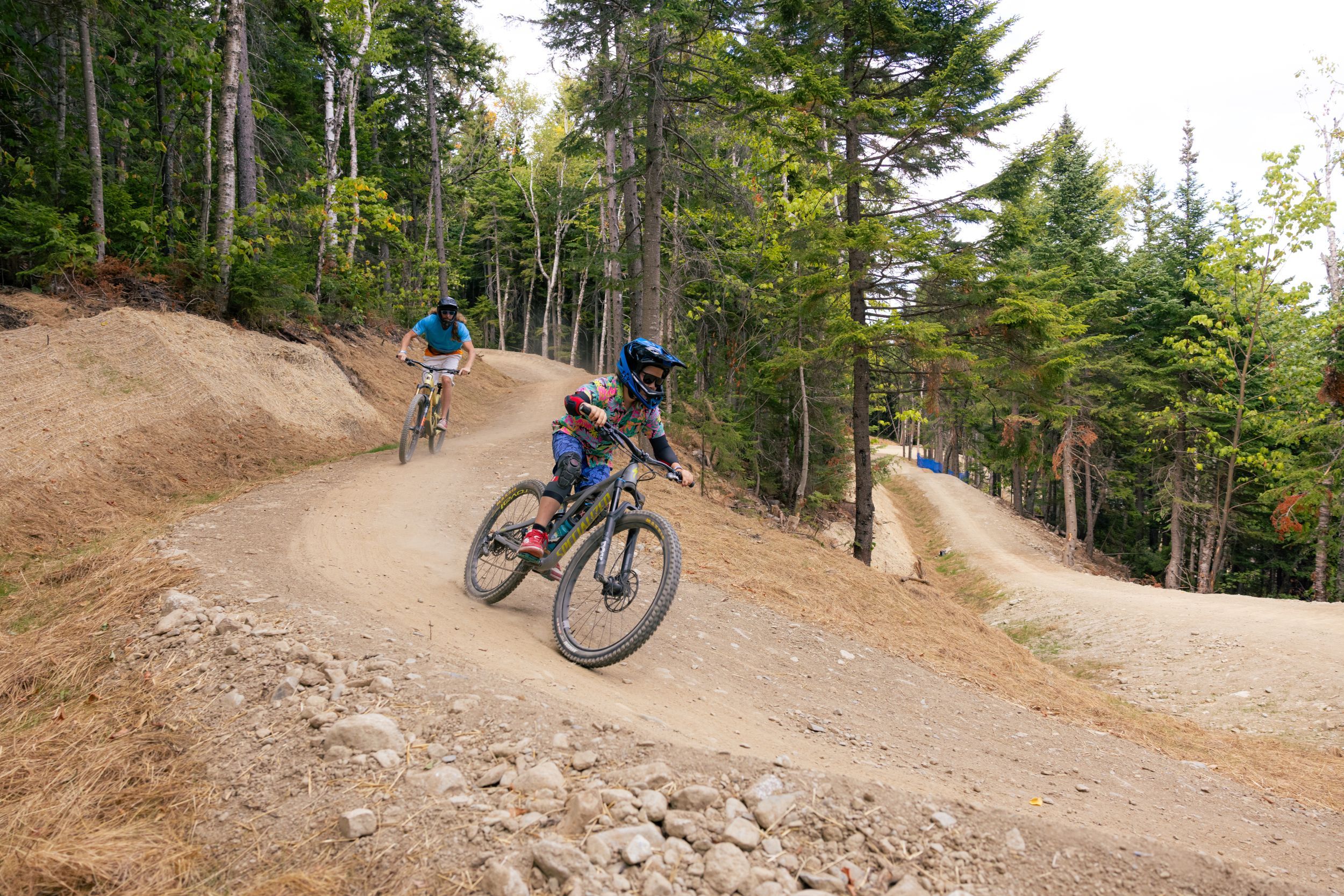Father and Son on bikes
