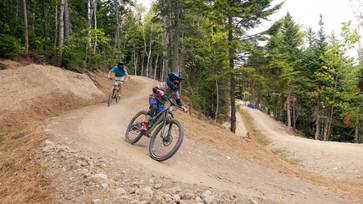 Mountain Bikers on steep terrain
