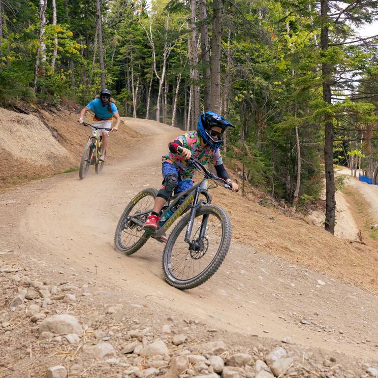 Father and Son on bikes
