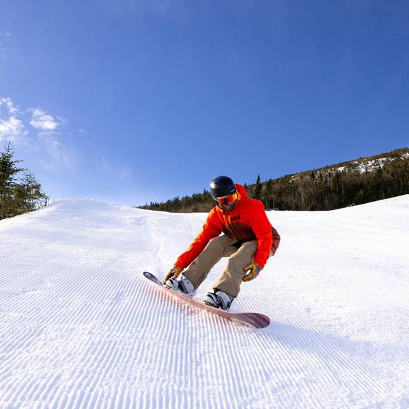snowboarder at Sugarloaf