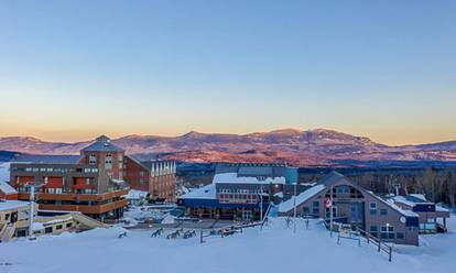 Sugarloaf Resort facing north during sunset