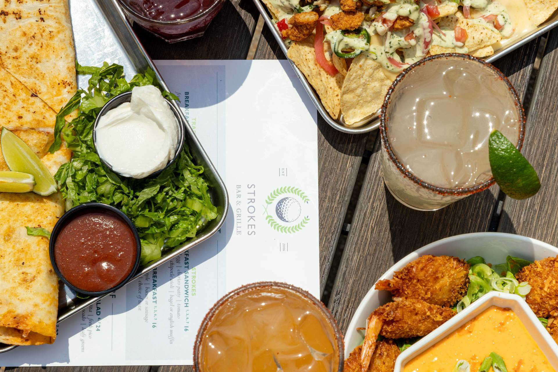 Strokes Bar & Grille menu items