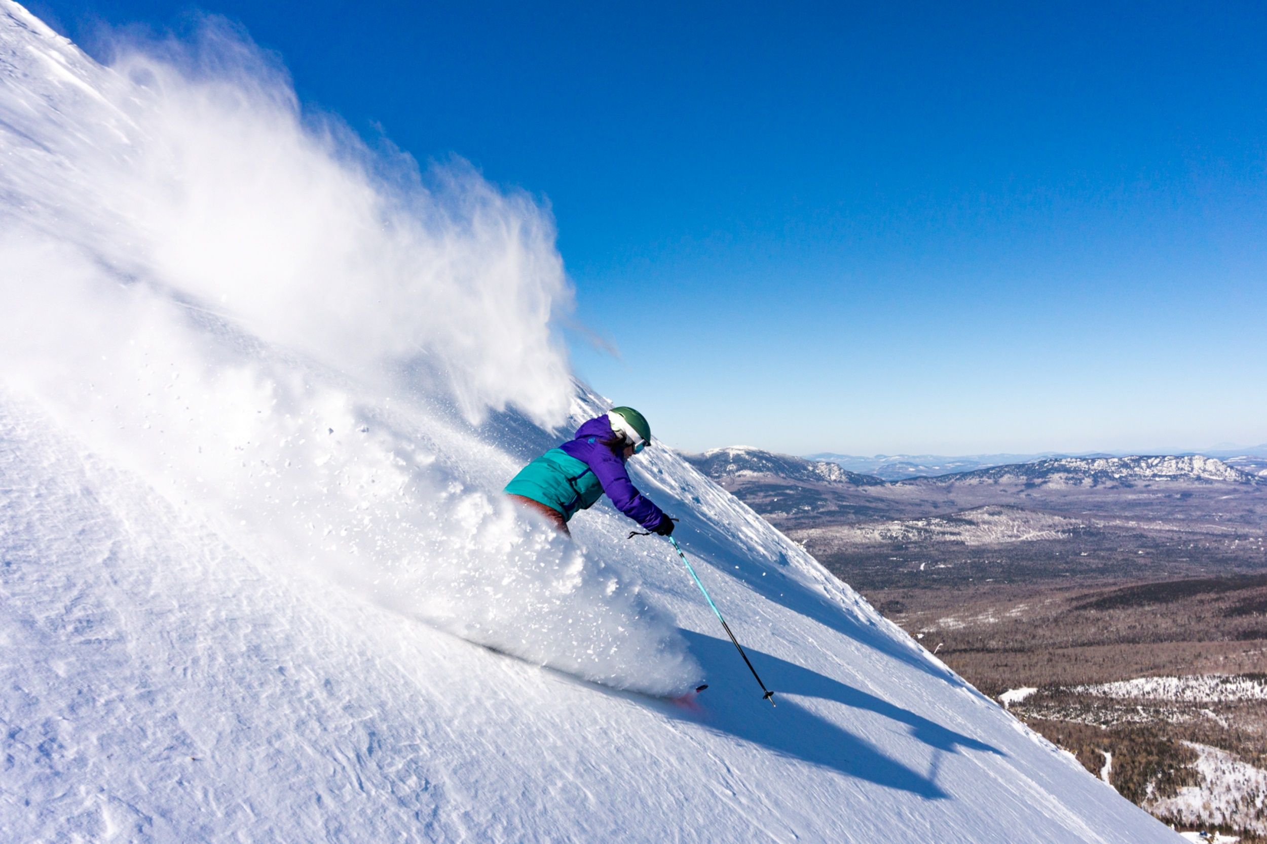 Skier in the snowfields