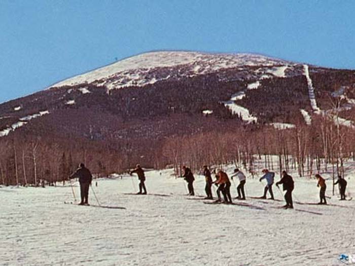 Vintage photo of Sugarloaf skiers