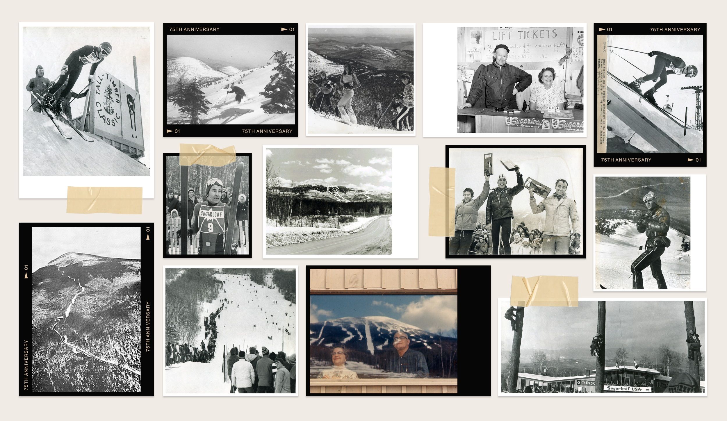 Photo collage of Sugarloaf throughout generations