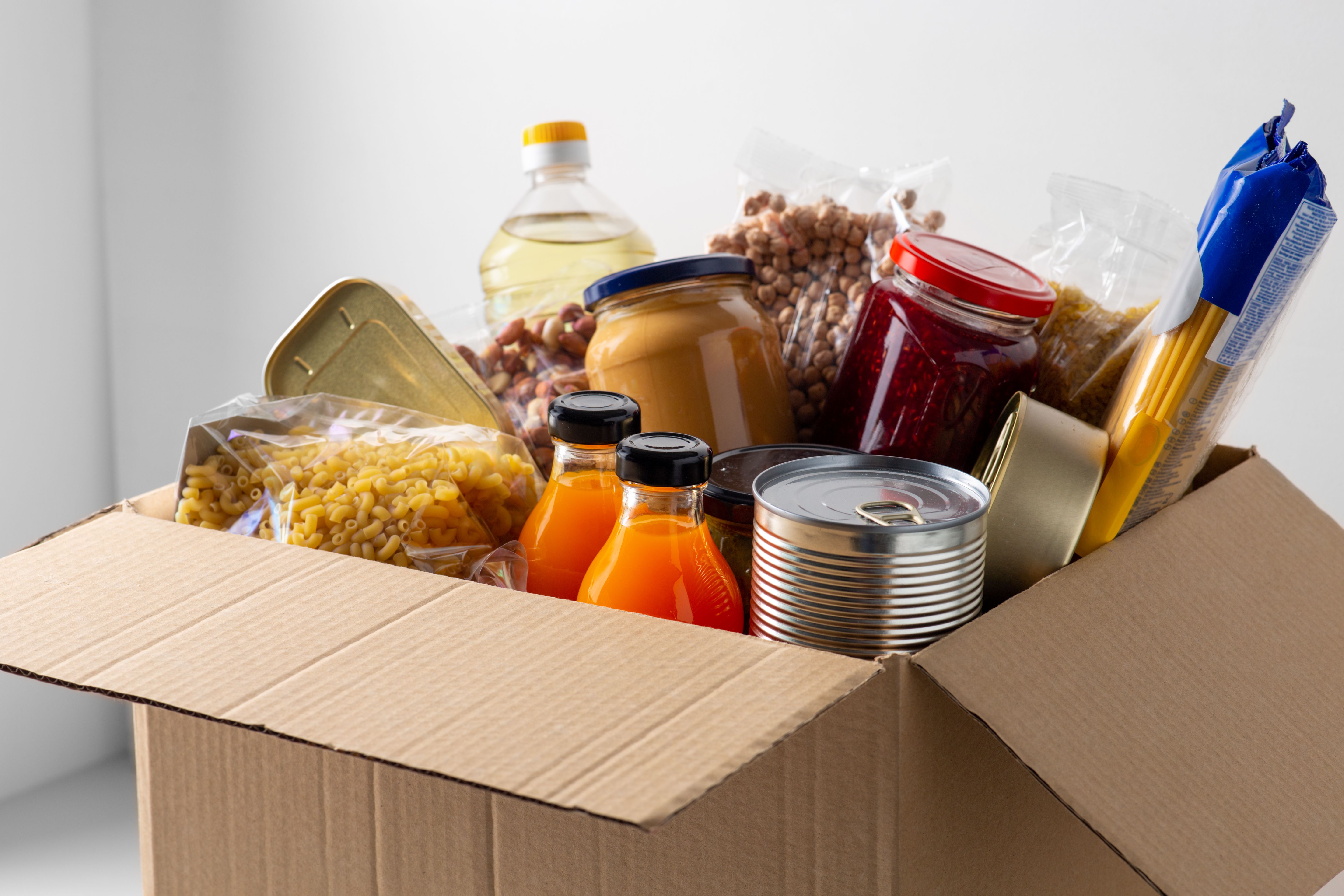 A box of non perishable food