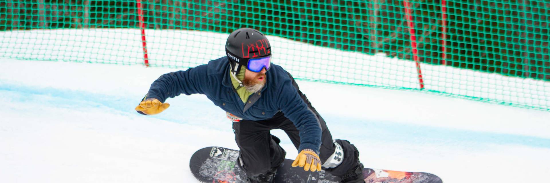 Banked Slalom Snowboarder