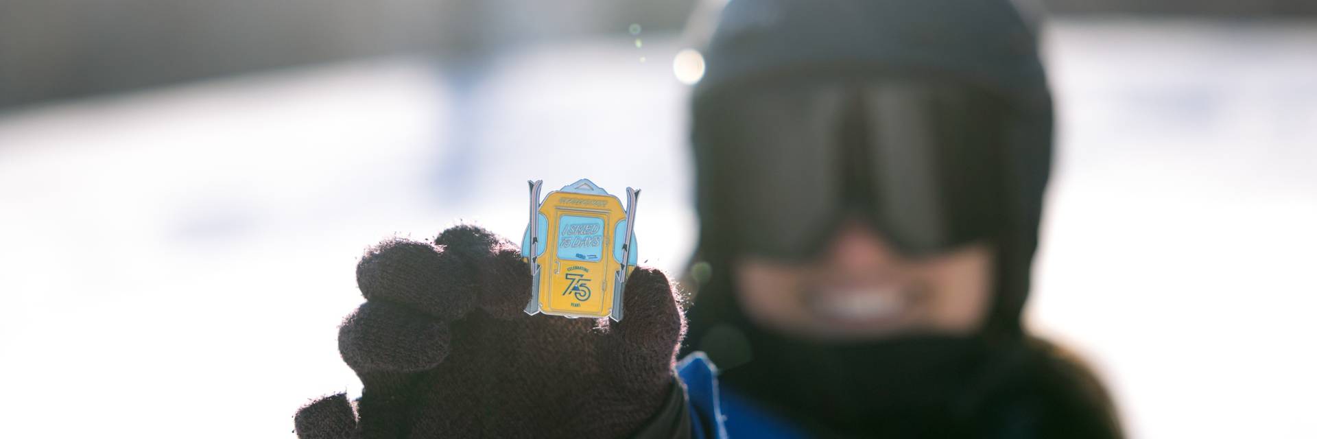 Woman model holding pin