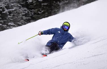 Skier in powder