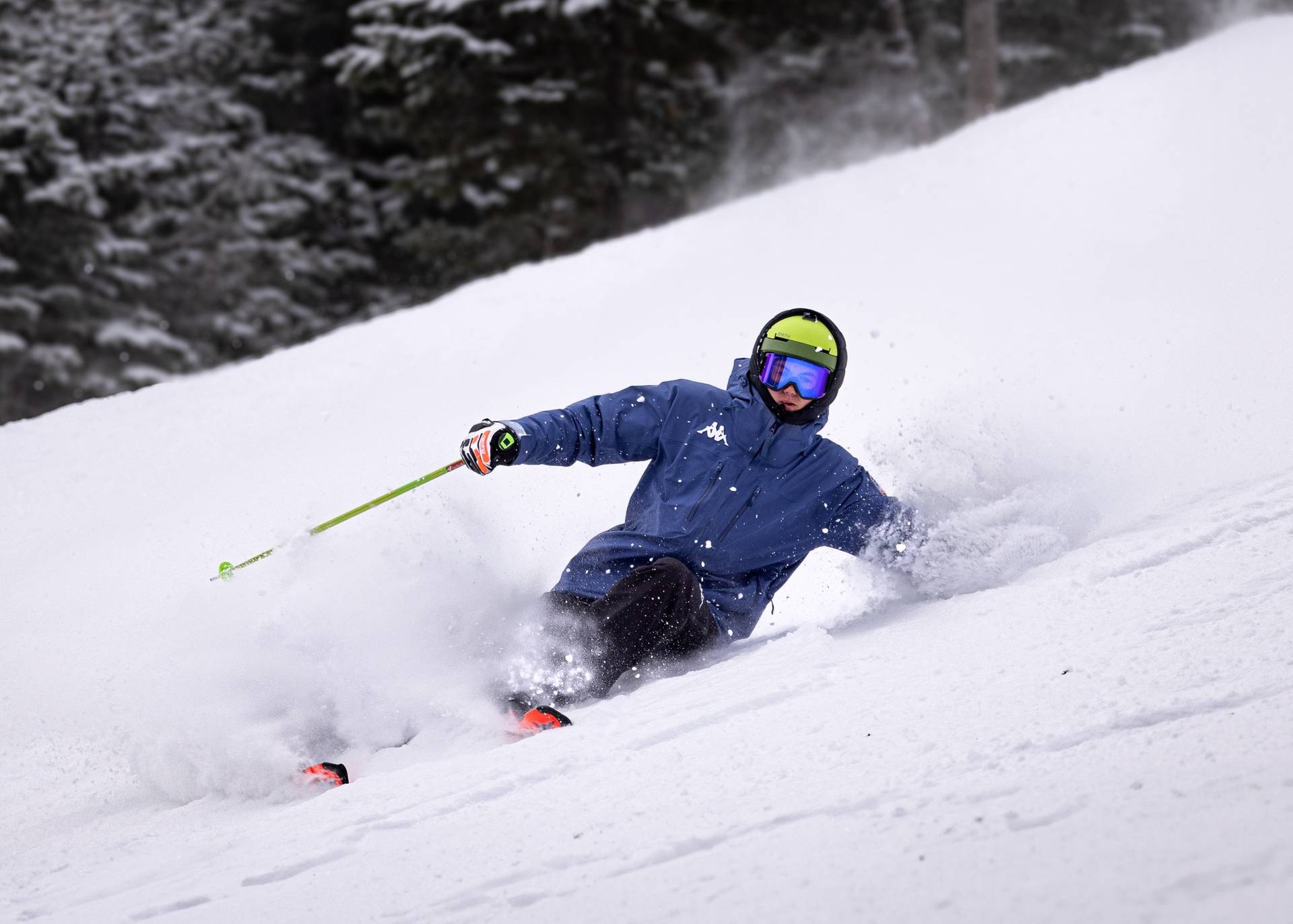 Skier in powder