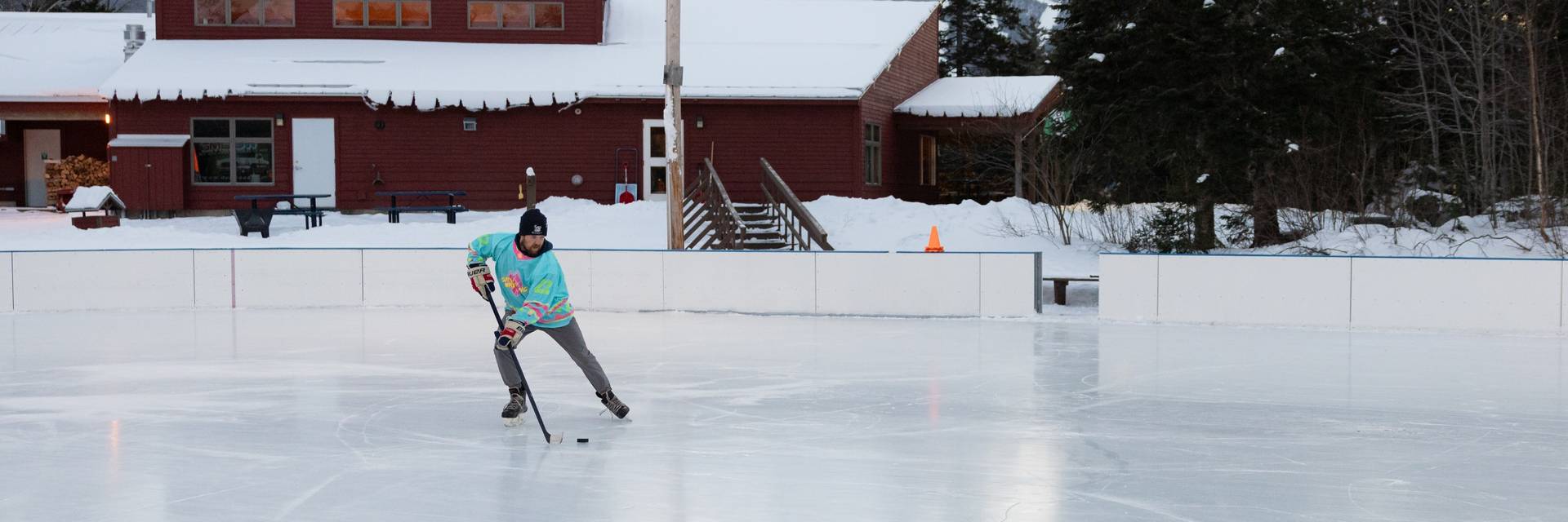 Hockey Player at the Sugarloaf Outdoor Center