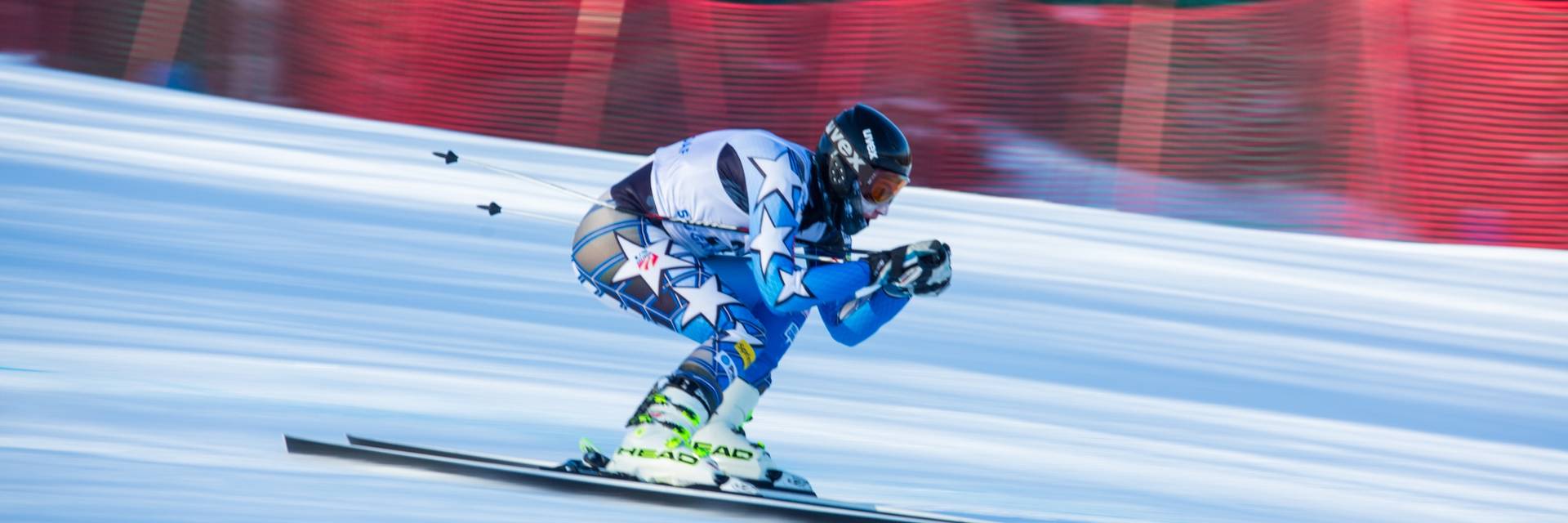 Ski racer on slope