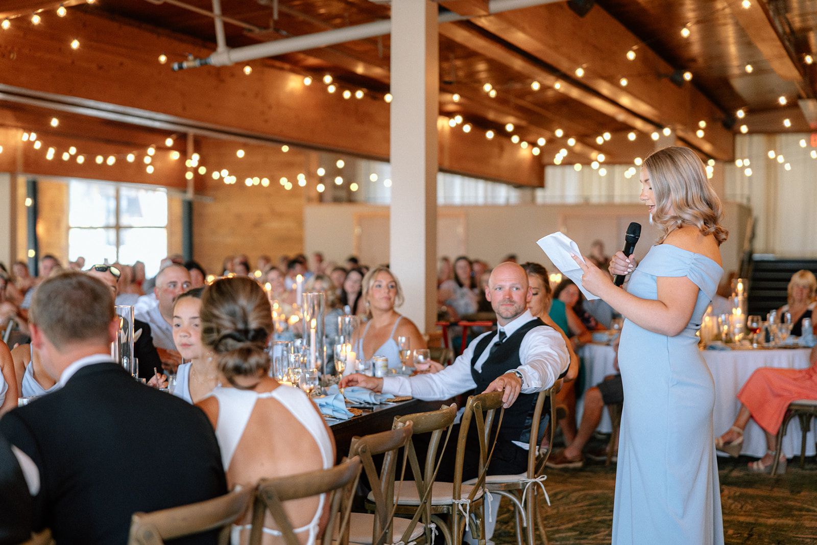 Wedding speech in king pine room