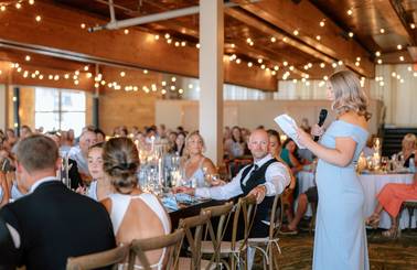 Wedding speech in King Pine Room