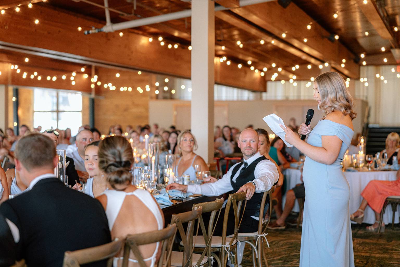 Wedding speech in King Pine Room