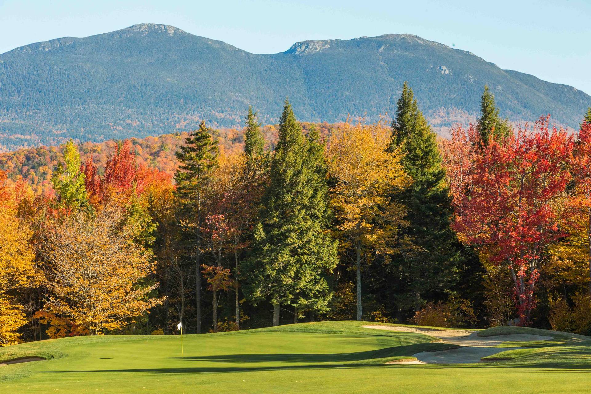 fall foliage mountain scene